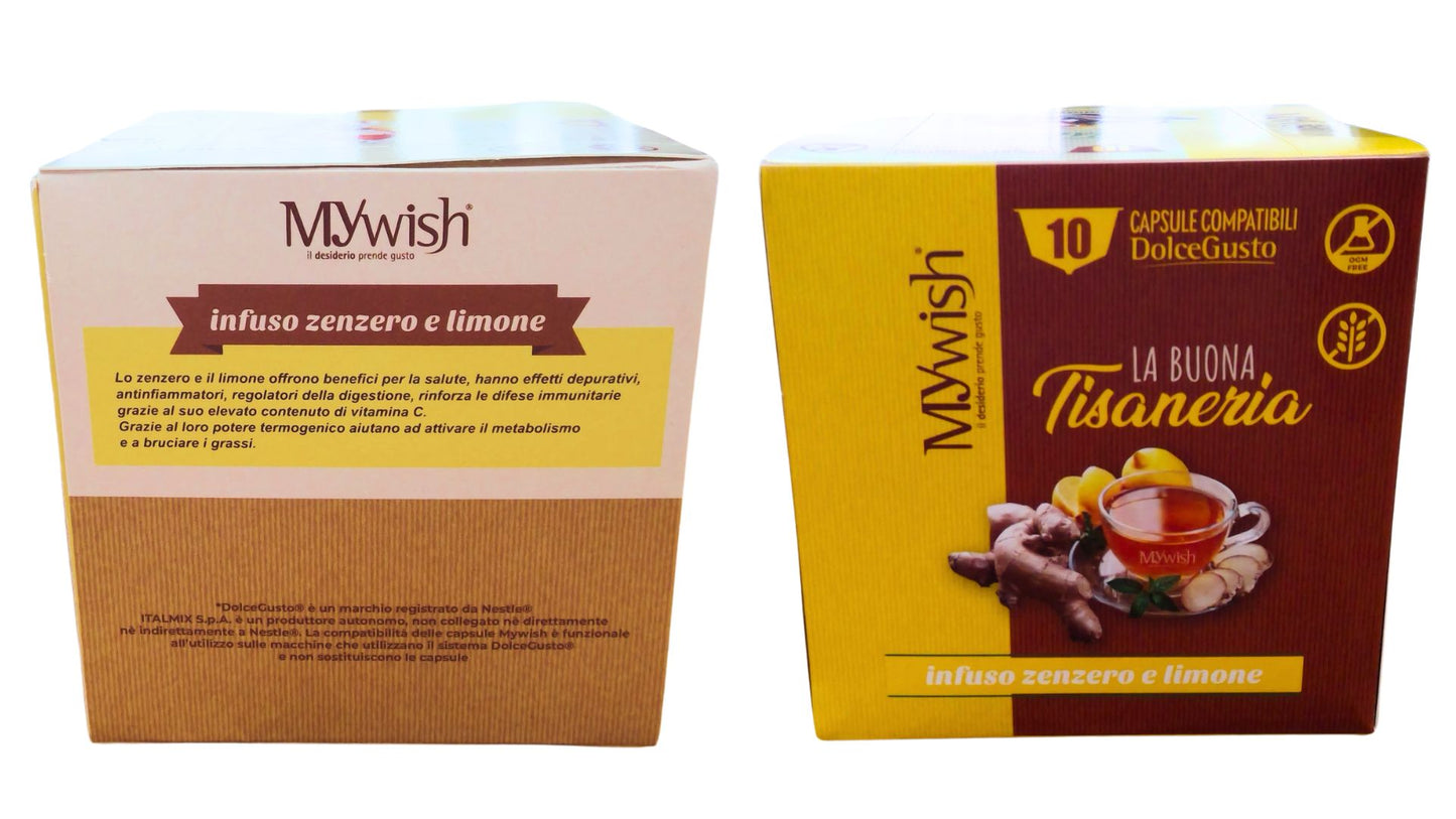 Infuso zenzero e limone dolce gusto