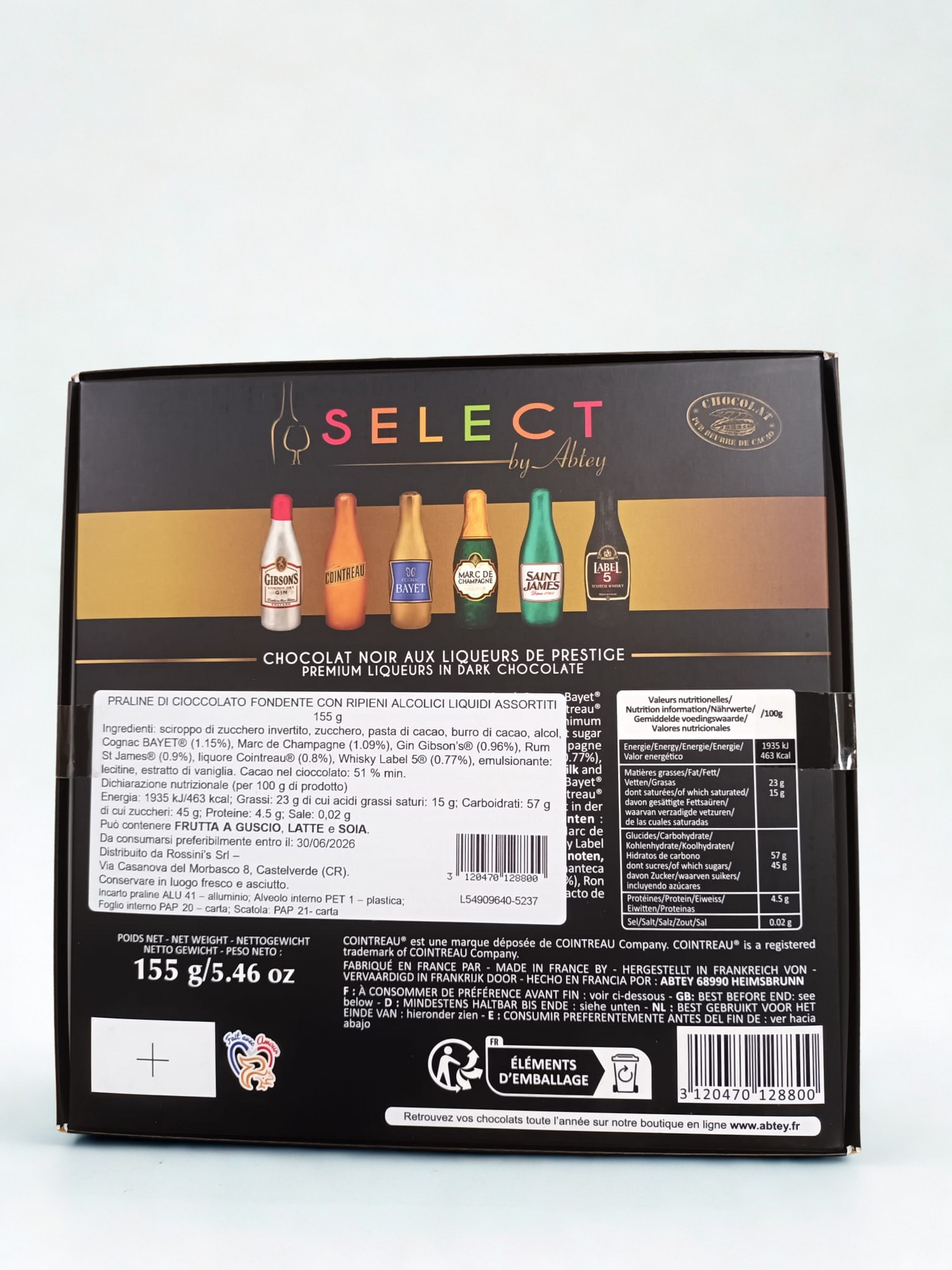 Cioccolatini alcolici assortiti 155gr