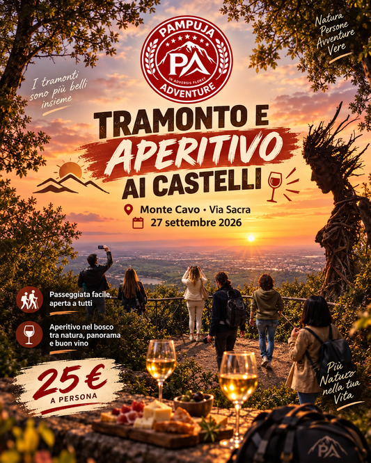 APERITIVO E TRAMONTO AI CASTELLI🍷🌄(TREKKING)